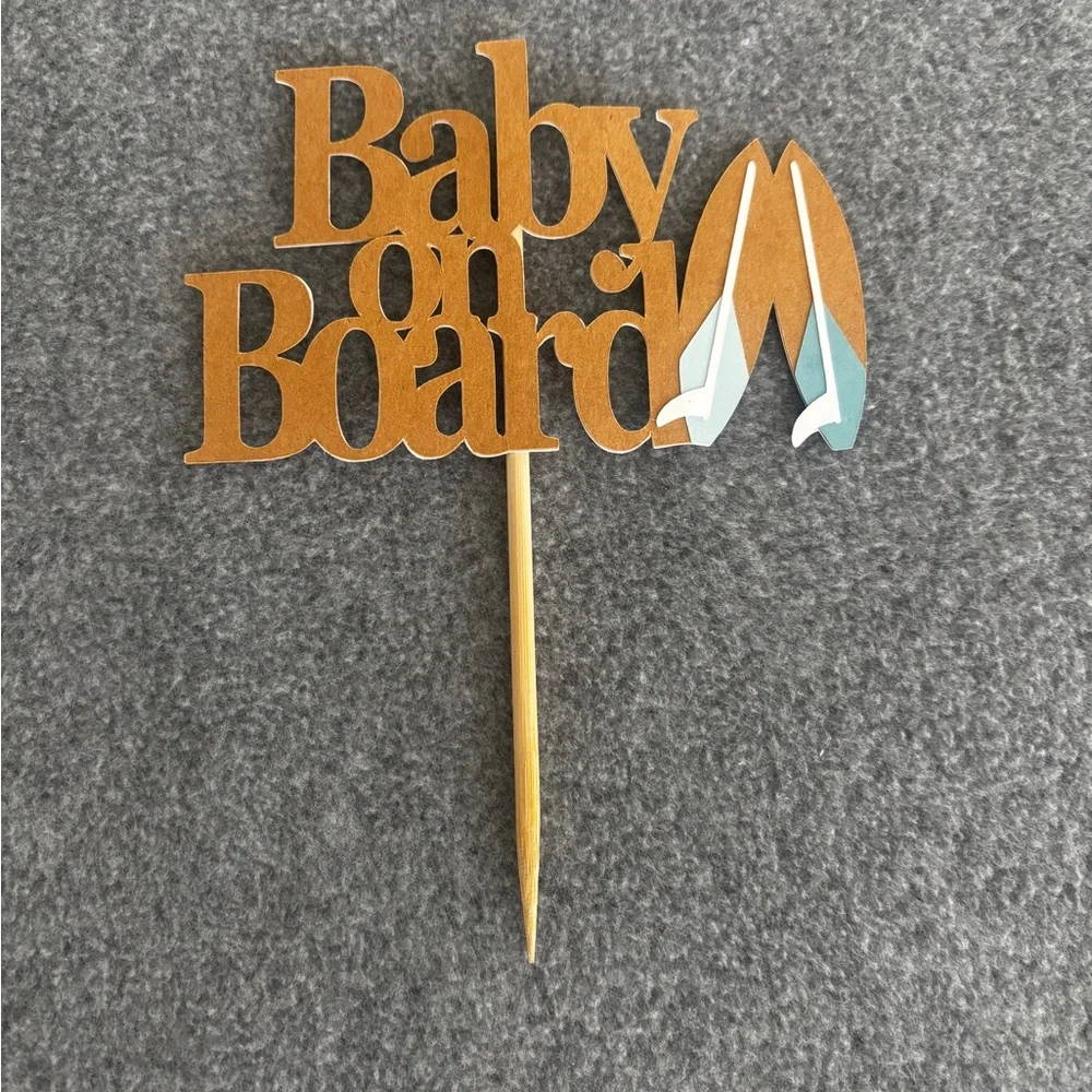 Baby Shower  Decor “Baby on Board” includes 2 Banners & a Cake Topper